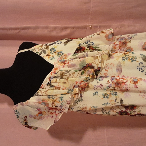 MUST GO! NWT Jessica Simpson Maternity Ruffled Printed Dress - SMALL - Picture 6 of 8